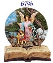 Angel plate on book stand