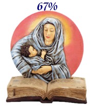Mary and child on book stand