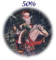 Santa on horse faded edge